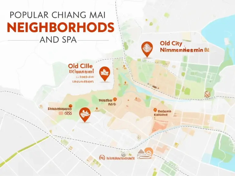 แนะนำย่านและสปายอดนิยมในเชียงใหม่: เมืองเก่า นิมมานฯ และริมแม่น้ำ พร้อมแผนที่ช่วงเวลาและราคาประมาณการ