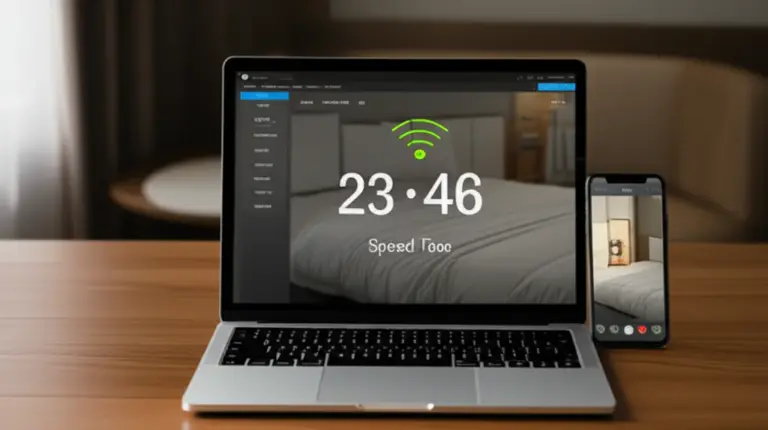 How to evaluate hotel Wi‑Fi speed, reliability, and backup options — tests, tools, and minimum Mbps for video calls and uploads