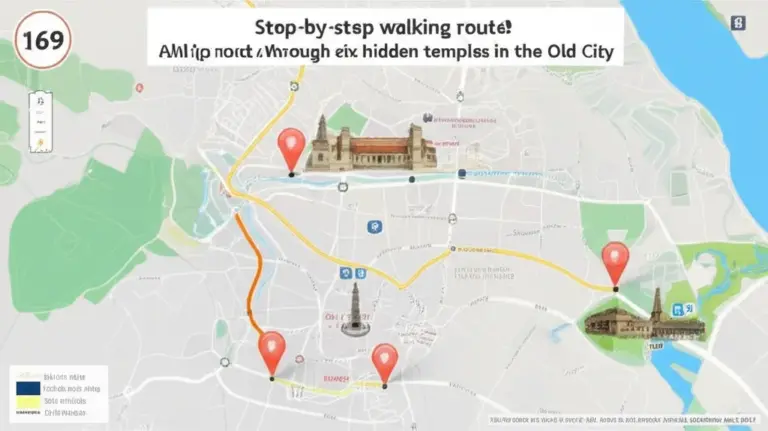 Step-by-step walking route: 6 must-see hidden temples, distance, estimated time, and printable map for the Old City