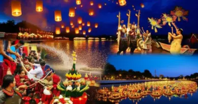 What to expect at each festival: Songkran water fights, Yi Peng lanterns, Loy Krathong floats, parades, cultural performances and family rituals