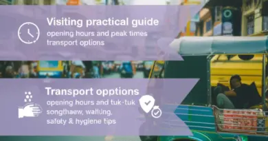 When to Go, How to Get There, and Safety Tips — Opening Hours, Peak Times, Transport (Tuk‑Tuk, Songthaew, Walk), and Hygiene Advice