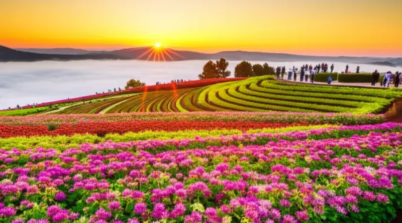 Best Time to See Mon Jam’s Sunrise Flower Fields — Seasons, Bloom Calendars, and Weather Tips