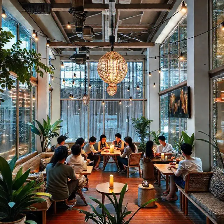 How are community events organized in Nimman co-living spaces — calendars, types (networking, wellness, cultural), and how to join or host one?