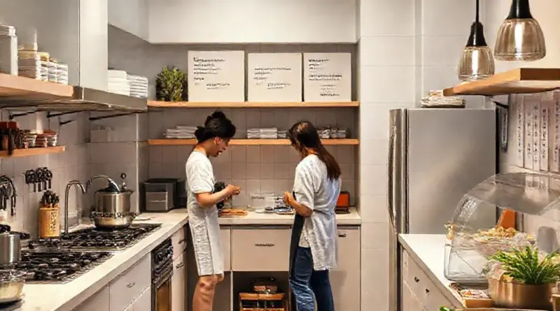 Shared kitchen setups and meal options in Nimman co-living: facilities, hygiene rules, cooking classes, and meal-plan alternatives