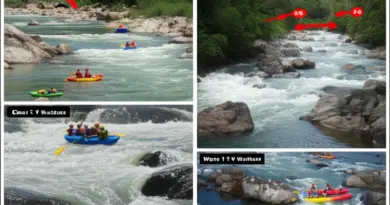 Understanding Mae Taeng rapids: detailed breakdown of rapid grades (I–V), typical run sections, difficulty levels, and safety considerations