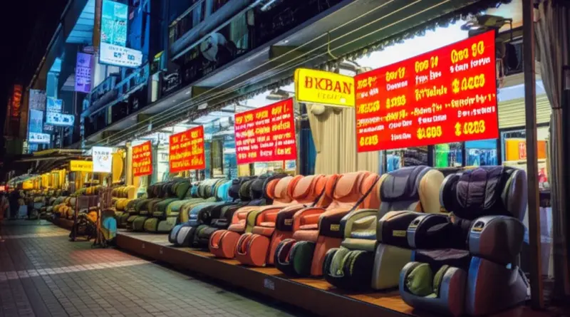Where to find budget foot massage chairs near Night Bazaar 2025: map, hours, and price ranges