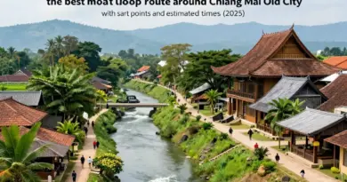 Best Moat Loop Route Around Chiang Mai Old City: Map, Start Points, and Estimated Time for 2025