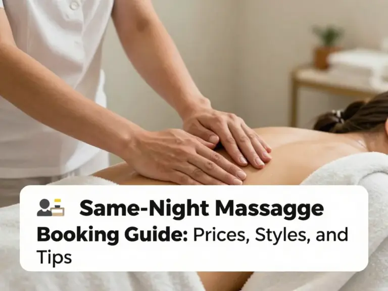 What to Expect: Prices, Massage Styles, and Booking Tips for Same-Night Appointments