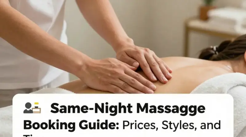 What to Expect: Prices, Massage Styles, and Booking Tips for Same-Night Appointments
